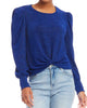 Puff Sleeve Top in Sapphire Blue - thumbnail