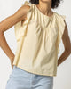 Sleeveless Ruffle Top in Shell - thumbnail