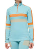 Seamless Baselayer Quarter-Zip Top in Bluebird Stripes - thumbnail