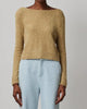 Wool Blend Boucle Long Sleeve Low Back Sweater in Soft Fawn - thumbnail