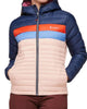 Women's Fuego Hooded Down Jacket in Ink/Rosewood - thumbnail