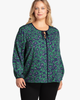 Juliette Printed Top with Piping - thumbnail