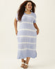 Stephanie Crew Neck Tie Dye Midi Dress - thumbnail