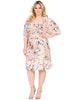 Caroline V-Neck Kimono Wrap Midi Dress - thumbnail