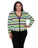 Molly Striped Button Up Cardigan - thumbnail