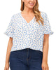 Anika Button Loop Frill Sleeve Top - thumbnail