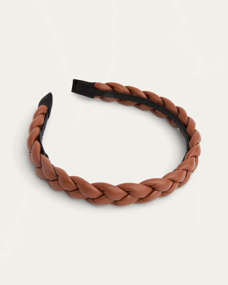 Lina Braided Headband | Brown