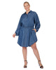Ashlynn Chambray Button Front Dress - thumbnail