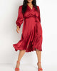 Layan Satin Wrap Dress - thumbnail