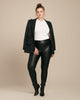Zero Cropped Leather Leggings with Zipper - thumbnail