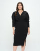 Boa Pleated Midi Dress - thumbnail