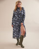 Printed Mesh Wrap Dress - thumbnail