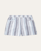 Margo Striped Linen Drawstring Short - thumbnail