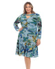 Chantal Twist Neck Midi Dress - thumbnail