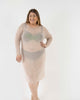 The Ghost Mesh Xray Dress with a Jewel Neckline - thumbnail