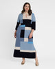 Classic Colorblock Maxi Dress Blue - thumbnail