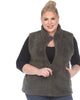 Zip up sherpa vest - thumbnail
