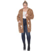 Hooded Open Front Sherpa Coat - thumbnail