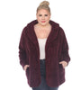 Plush Hooded Cardigan with Pockets - thumbnail
