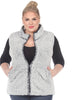Zip up sherpa vest - thumbnail