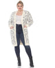 Leopard Print Open Front Sherpa Coat - thumbnail