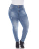 Paint Effect Light Blue Denim - thumbnail