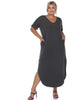 Short Sleeve V-neck Maxi Dress - thumbnail