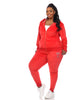 Rhinestone 2 Piece Velour Tracksuit Set - thumbnail