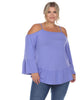 Cold Shoulder Ruffle Sleeve Top - thumbnail