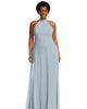 High Neck Halter Backless Maxi Dress - thumbnail