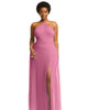 Diamond Halter Maxi Dress with Adjustable Straps - thumbnail