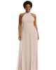 High Neck Halter Backless Maxi Dress - thumbnail