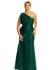 Bow One-Shoulder Satin Trumpet Gown - thumbnail