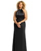 High-Neck Open-Back Maxi Dress with Scarf Tie - thumbnail