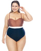 Coloured Swimsuit With Padded Cups And Wide Straps - thumbnail