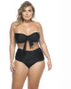 High Waisted Side Draped Bikini Bottom - thumbnail