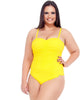 Sunflower Draped Swimsuit With Padded And Wired Cups - thumbnail