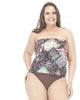 Swimsuit With Two Different Fabrics And Padded Top - thumbnail