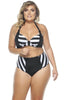 Two Colored Padded Push Up Bikini Top - thumbnail
