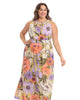 Botanical keyhole neck morris maxi dress - thumbnail