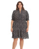 Smocked waist and puff sleeve tiered skirt dress - thumbnail