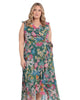 Floral side tie ruffle wrap maxi dress - thumbnail