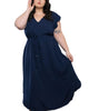 Charlie Midi Dress Short Sleeves Lace Trim - thumbnail