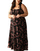 Alaia Midi Dress Floral Print Adjustable Straps - thumbnail