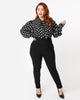 Unique Vintage Plus Size 1950s Black High Waist Rizzo Cigarette Pants - thumbnail