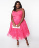 Unique Vintage Plus Size Hot Pink Tulle Cupcake Swing Dress - thumbnail