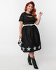 Unique Vintage Plus Size Black & White Star Cut Out Dress - thumbnail