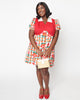 Smak Parlour Plus Size Red & Orange Tulip Mini Shirt Dress - thumbnail
