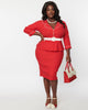 Unique Vintage Plus Size Red & White Pin Dot Cooper Suit Dress - thumbnail