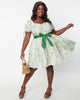 Unique Vintage Plus Size Mint & Afternoon Tea Dakota Flare Dress - thumbnail